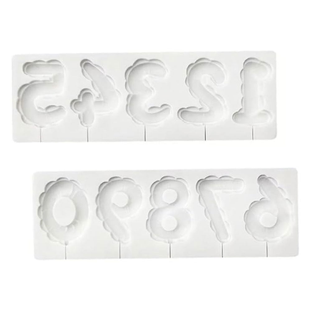 0 to 9 Design Numbers Lollipop Mold 2Pcs Set