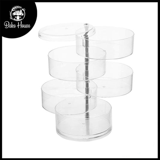 5-layer rotating jewelry storage box