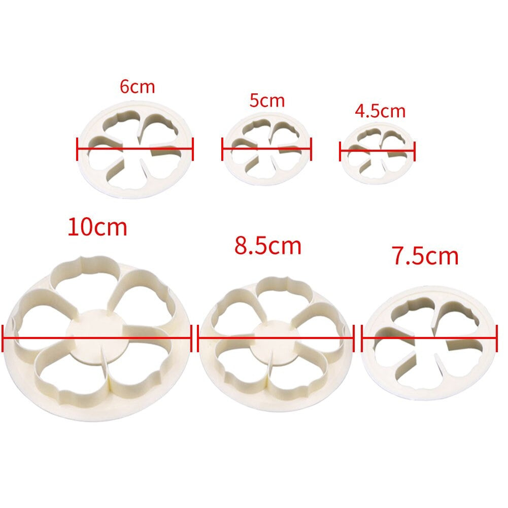 5 Petal Rose Fondant Cutter 6Pcs Set