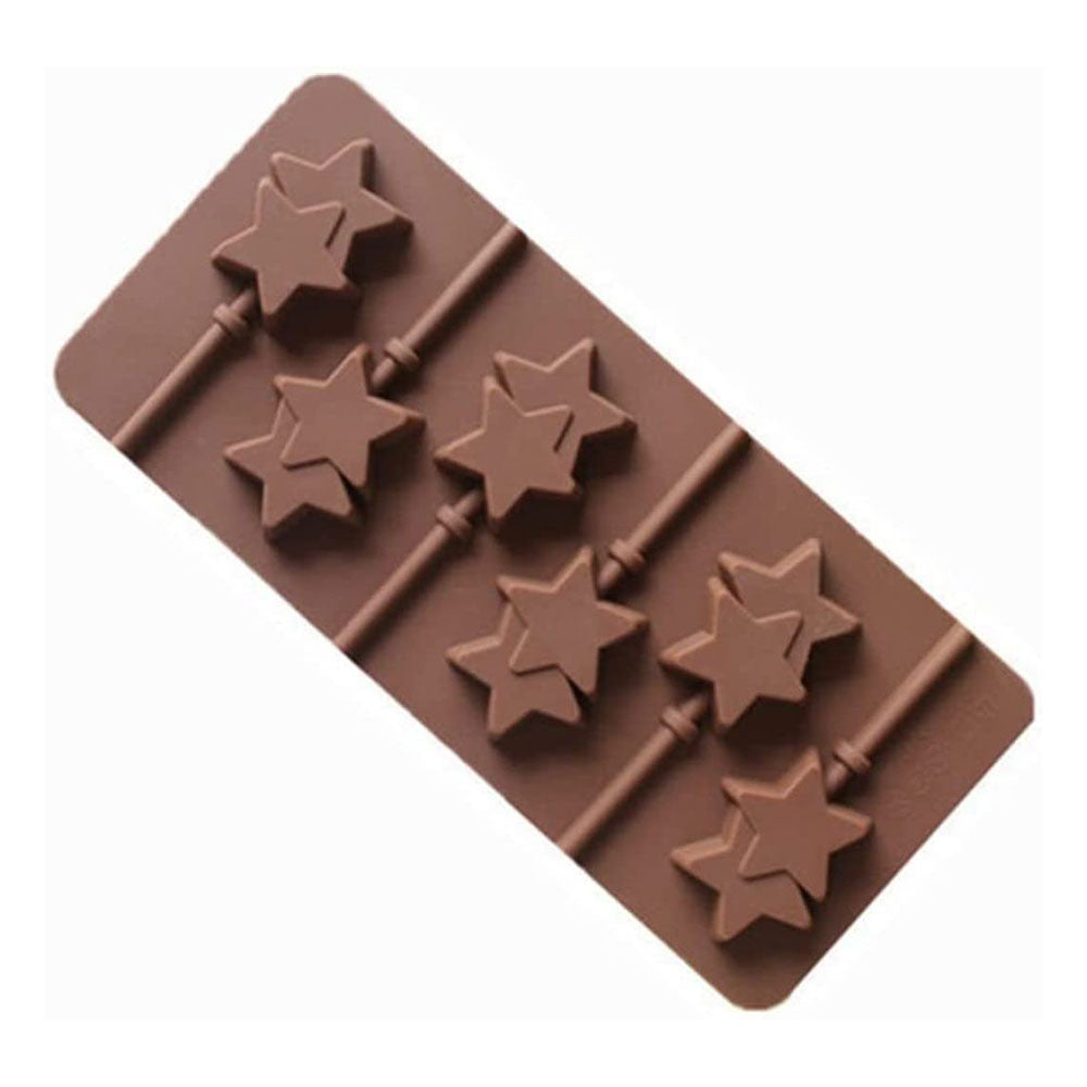 Double Star lollipop Mold 6 Cavity