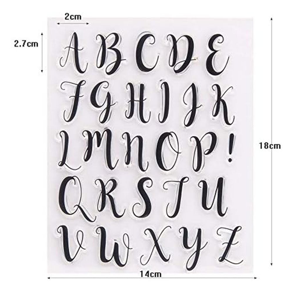 Stylish Uppercase Alphabets Silicone Rubber Stamp