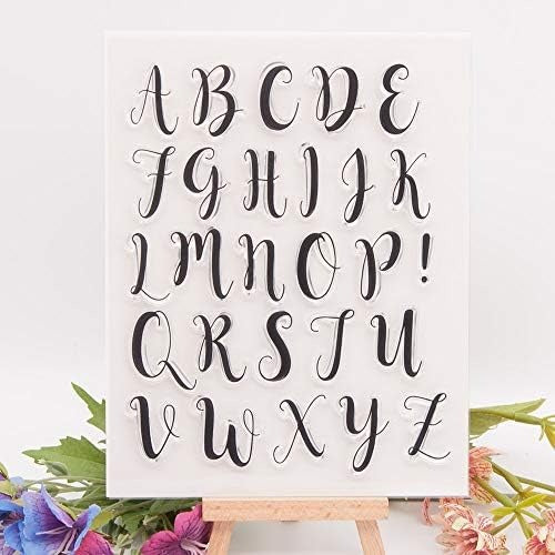 Stylish Uppercase Alphabets Silicone Rubber Stamp