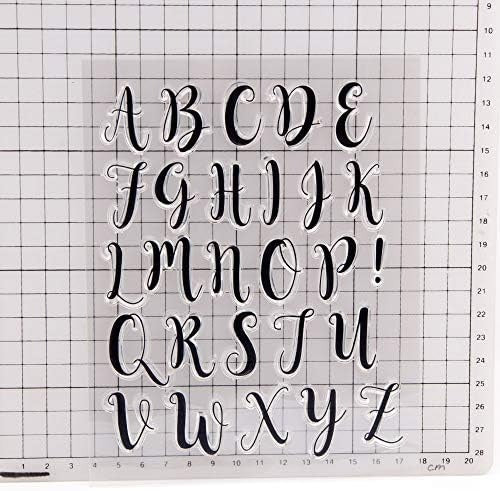 Stylish Uppercase Alphabets Silicone Rubber Stamp