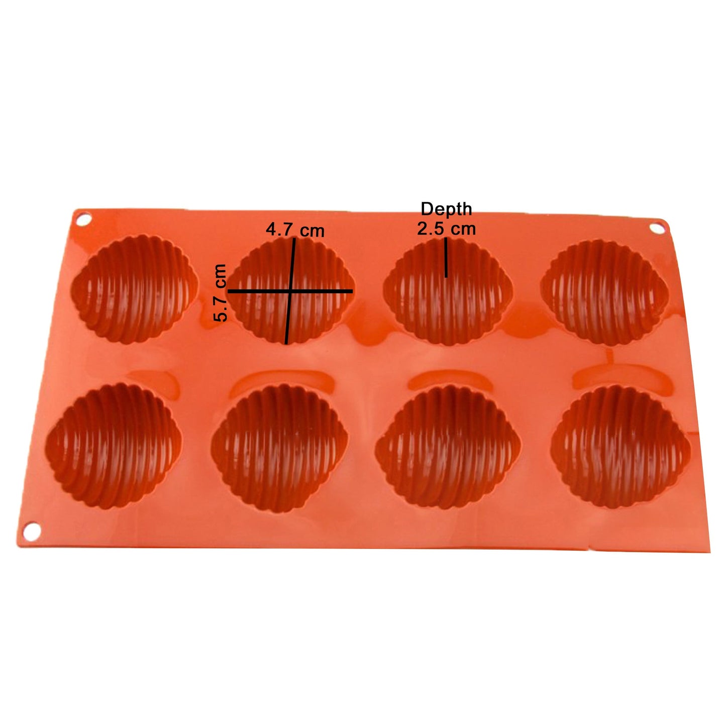 Striped Easter Egg Silicone Mold 8 Cavity