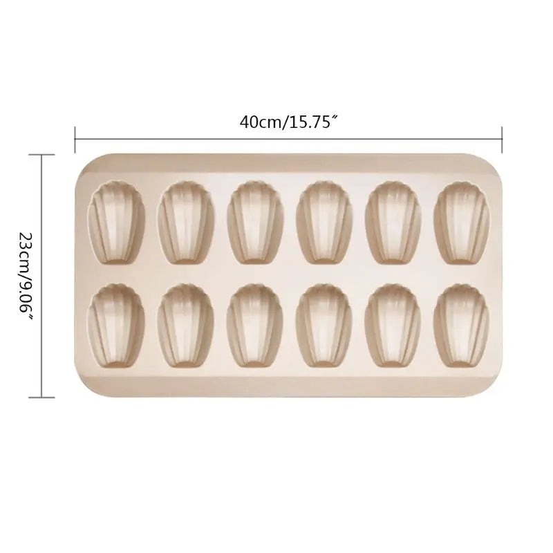 Shell Cookie Tray Non Stick 12 Cavity