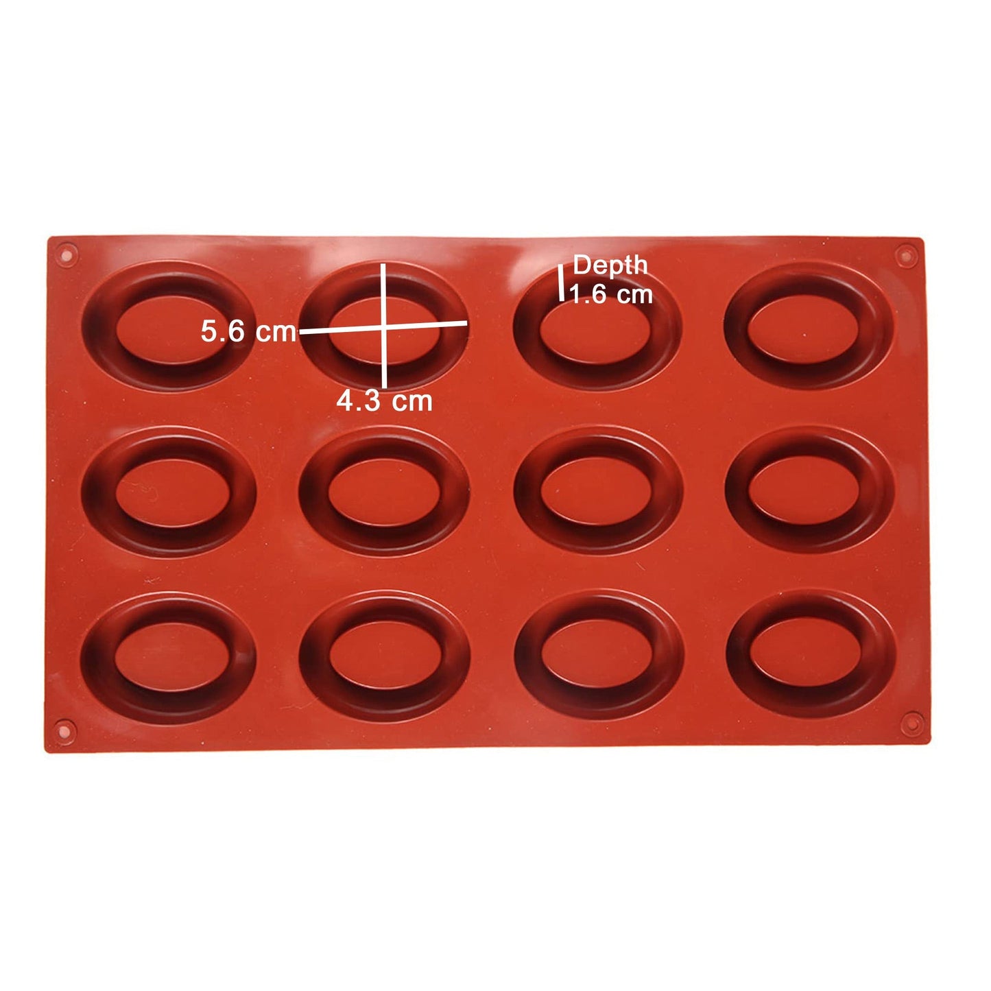 Mini Oval Donut Shape Silicone Mold 12 Cavity