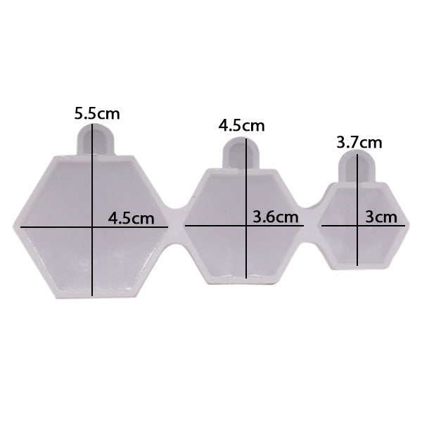 Hexagon Shape Silicone Lollipop Mold 3 Cavity