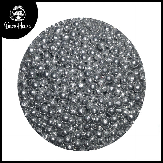 Bake House Metallic Silver Candy Pearls