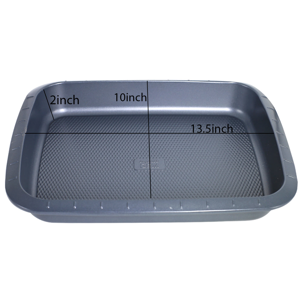 BergHOFF Non-Stick Deep Tray With Textured Bottom 13.5 x 10 inch (Grey)