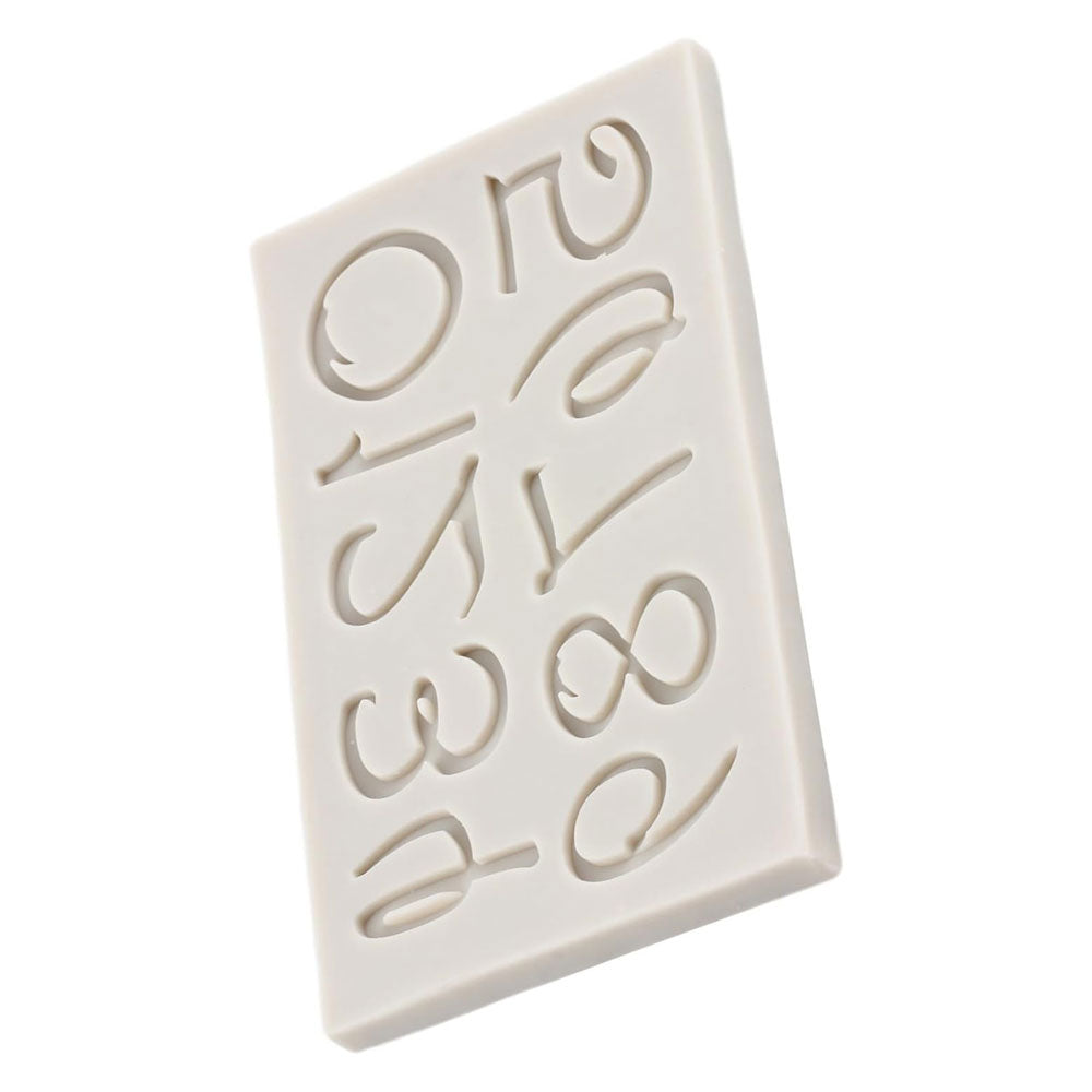 Stylish Number Silicone Fondant Mold 10 Cavity