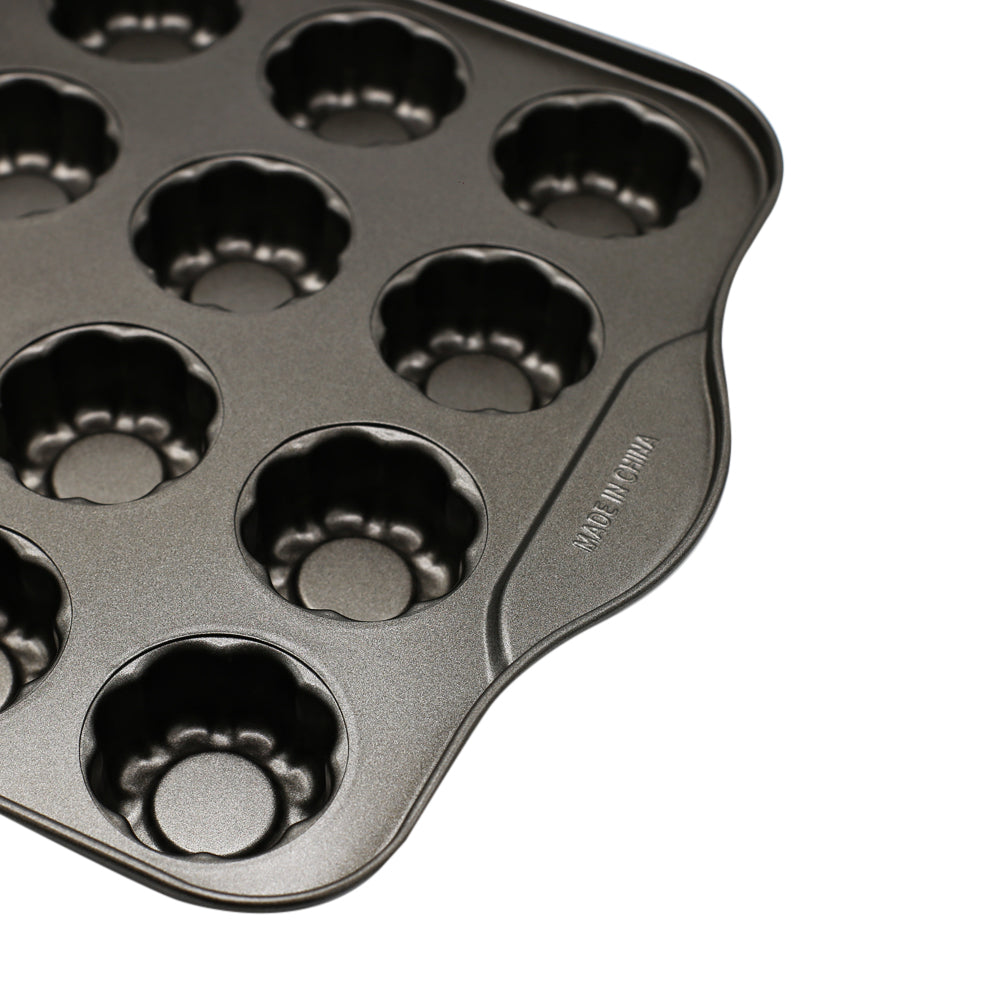 Flower Shape Mini Cheese Cake Pan 24 Cavity Non Stick