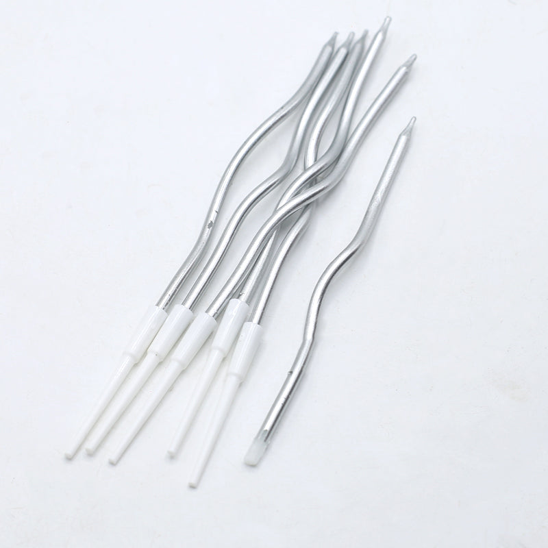 Silver Spiral Birthday Candle 6Pcs Set