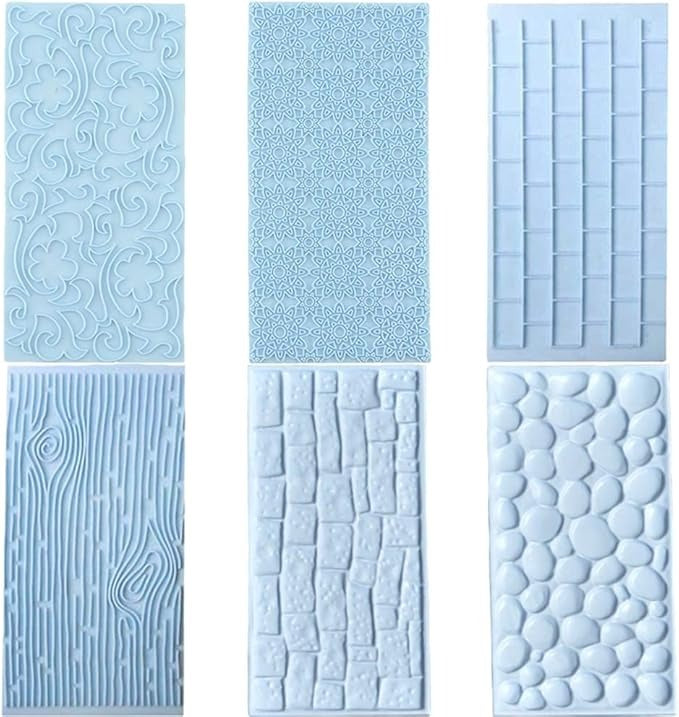 6 Design Fondant Embosser Set - Plastic