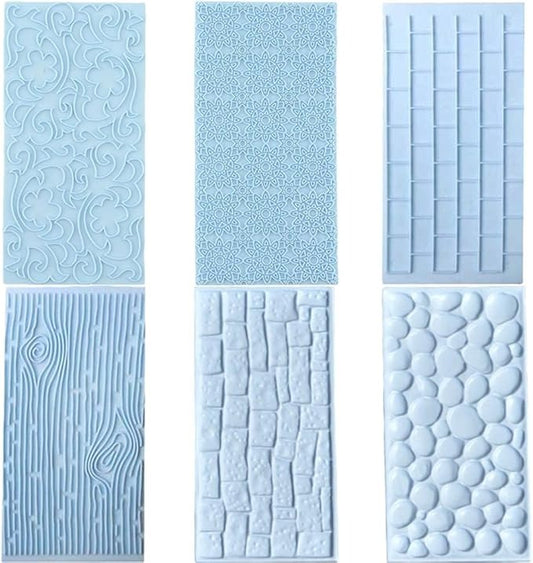 6 Design Fondant Embosser Set - Plastic