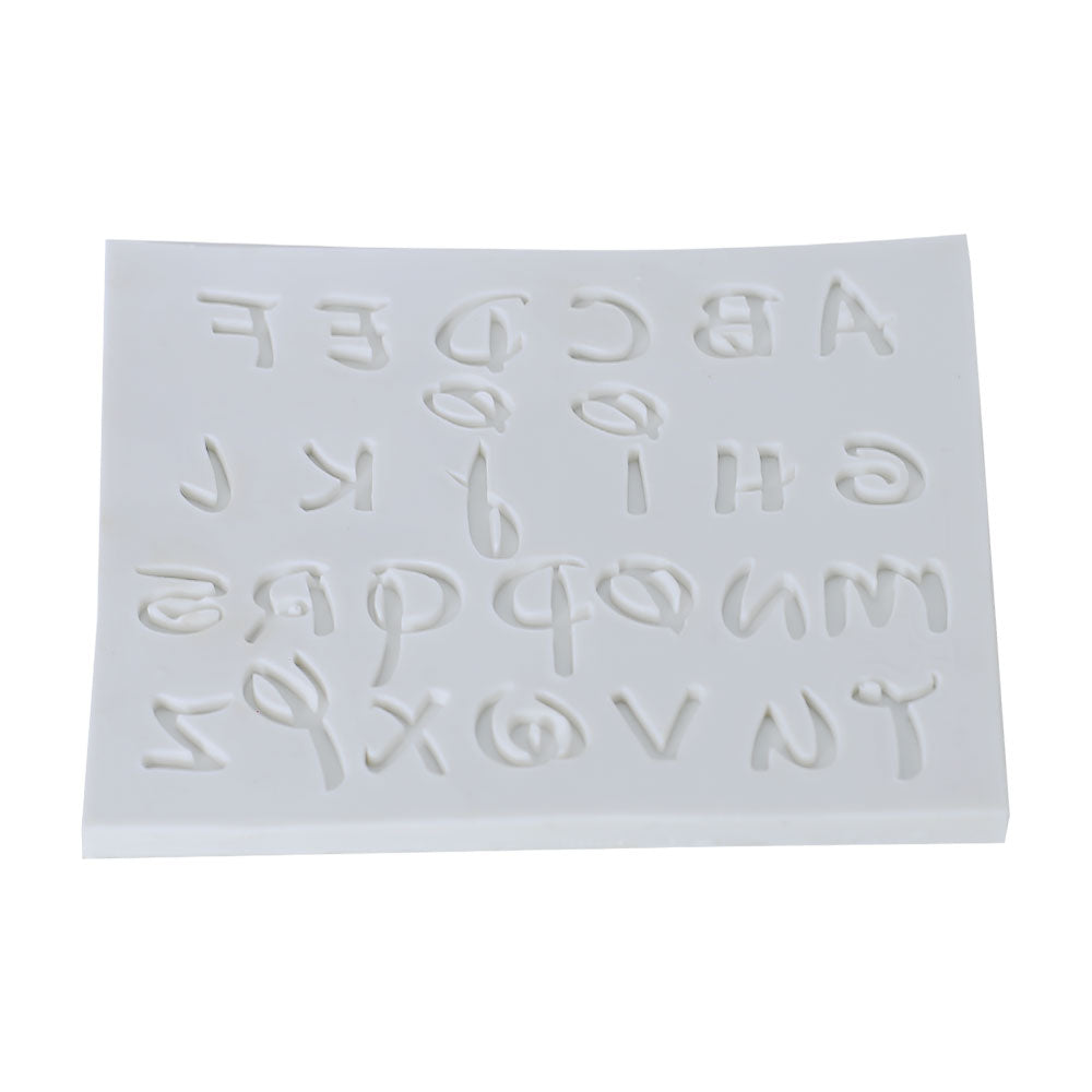 Small Size UpperCase Stylish Alphabet Silicone Fondant Mold 27 Cavity