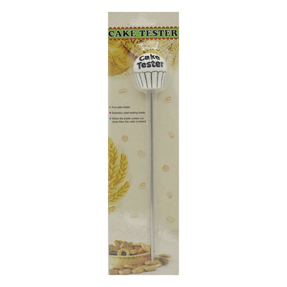 White CupCake Design Cake Tester Stainless Steel With Plastic Handle