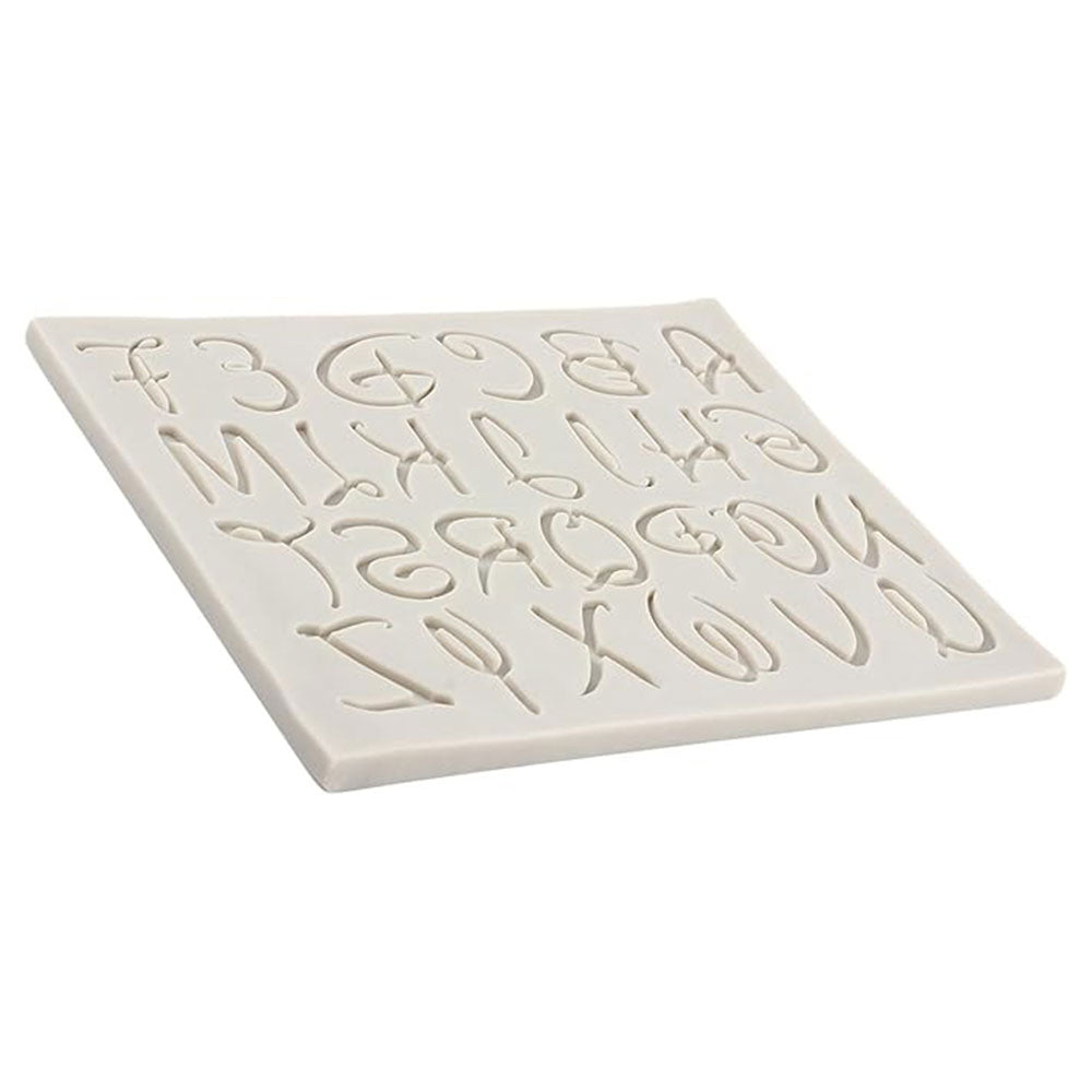 Large Size UpperCase Stylish Alphabet Silicone Fondant Mold 27 Cavity
