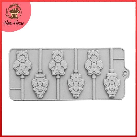 Angel And Demon Silicone lollipop Mold 6 Cavity