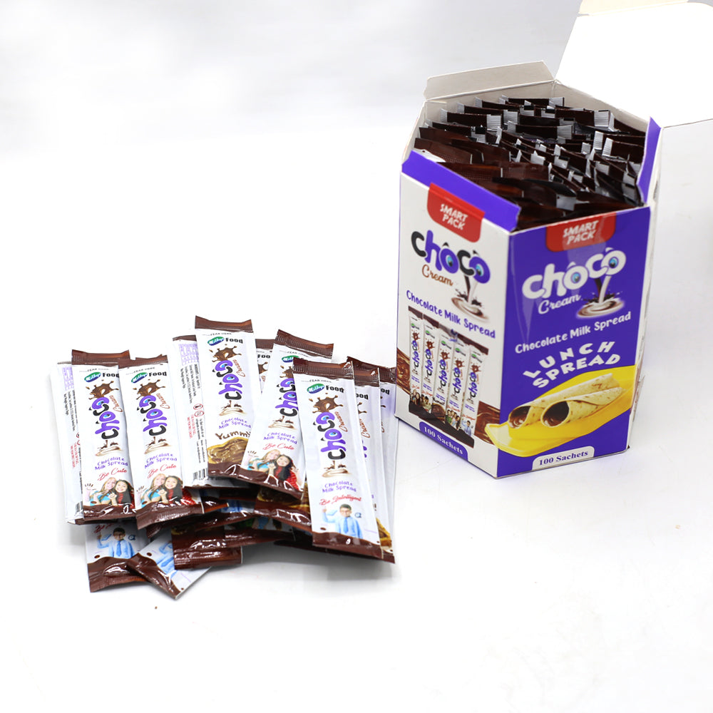Milkyz Food Choco Cream Chocolate Milk Spread 8g Sachet 100Pcs Box