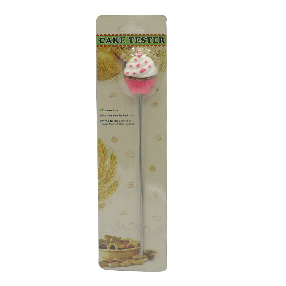 Icecream Design Cake Tester Stainless Steel With Plastic Handle