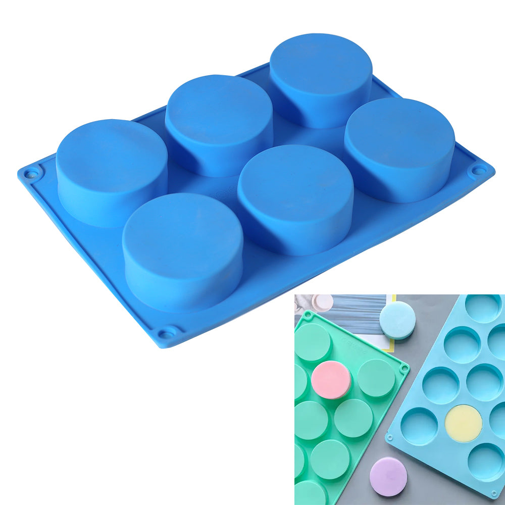 Silicone Round Cupcake Baking Mold 6 Cavity