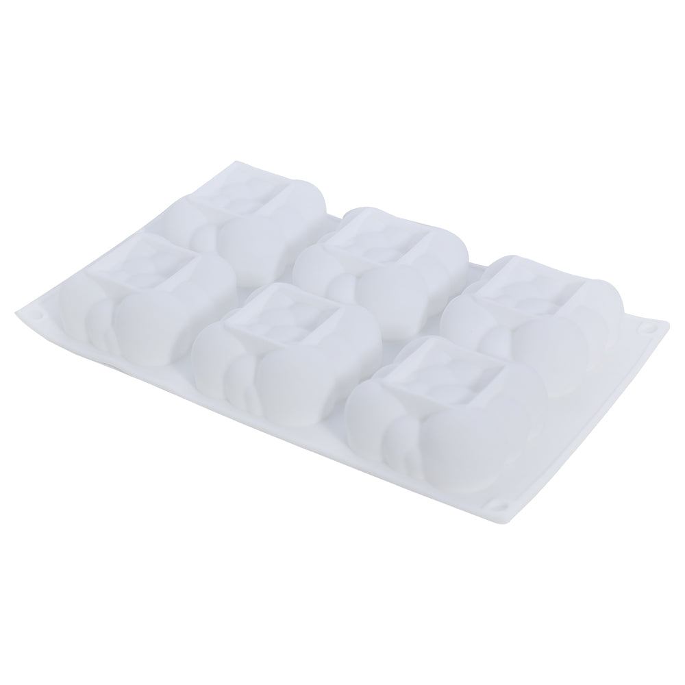 3D Cloud Or bubble Shape Silicone Baking Mold 6 Cavity