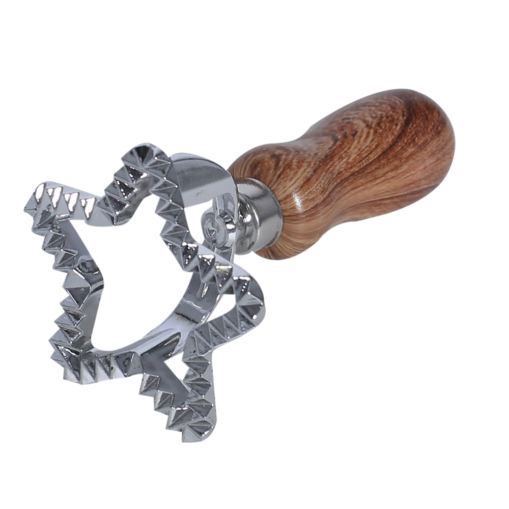 Star Dessert Pastry Dumpling Wrapper Mold with Wooden Handle