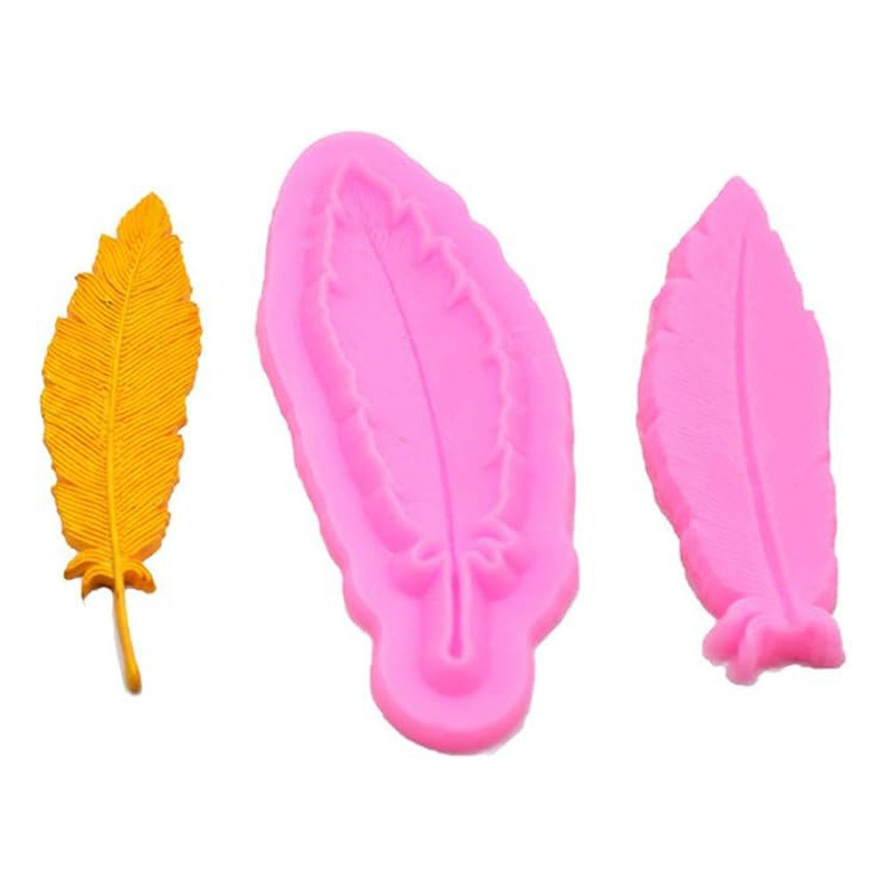 Feather Silicone Fondant Mold 2Pcs Set