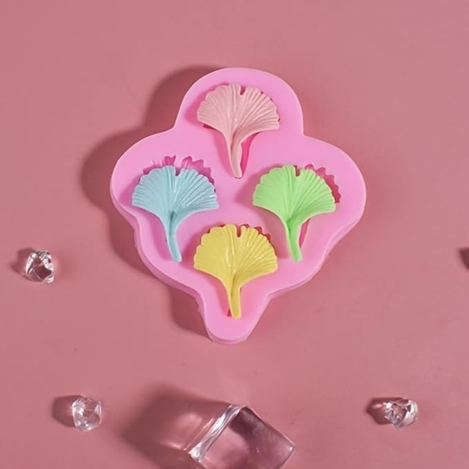 Ginkgo Leaf Fondant Mold 4 Cavity