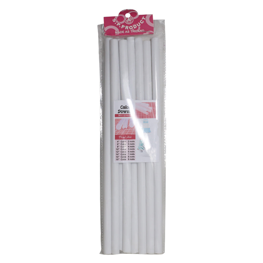 Plastic Dowel Rod 8Pcs Pack 32.5cm