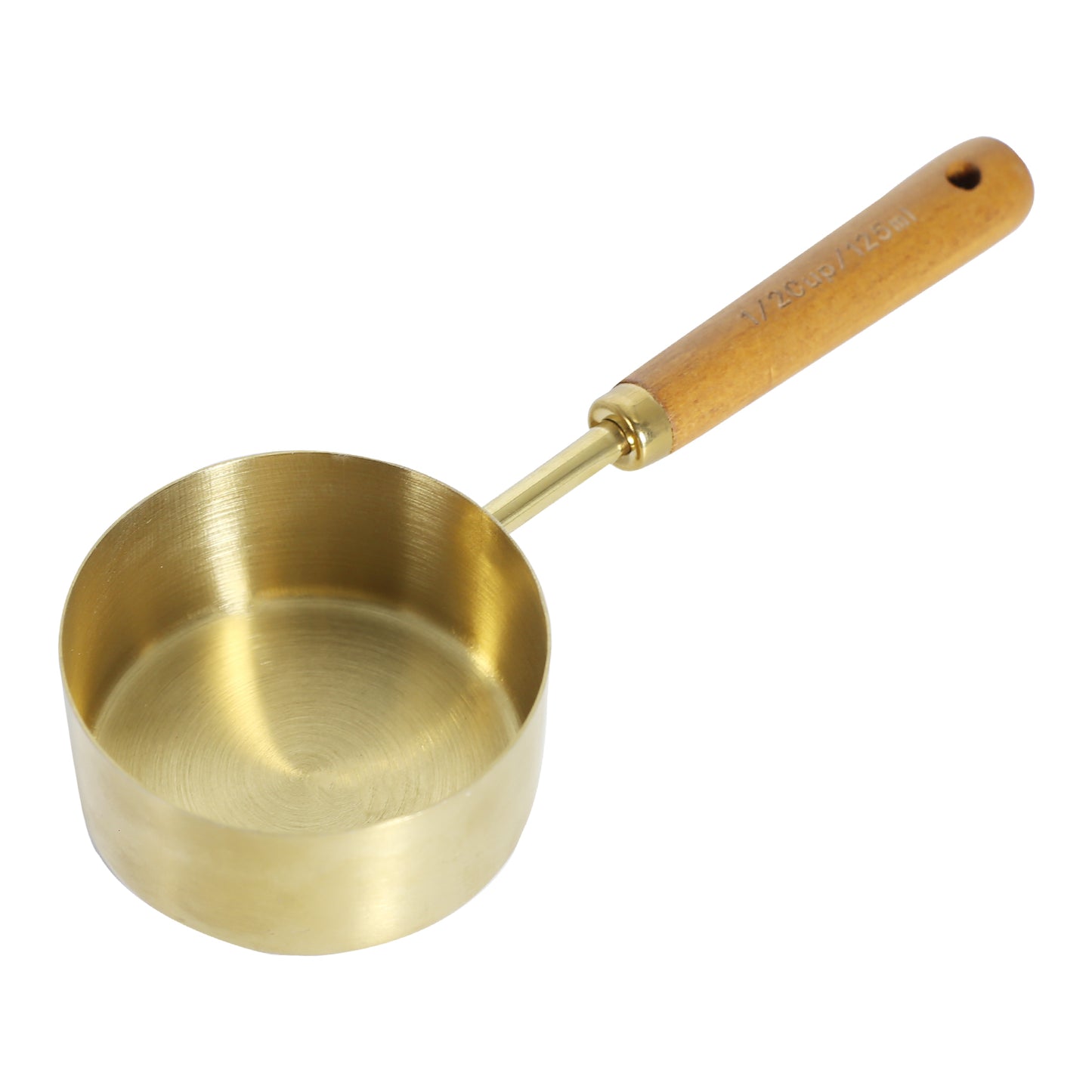 Measuring Cup Copper With Wooden Handle 125ml
