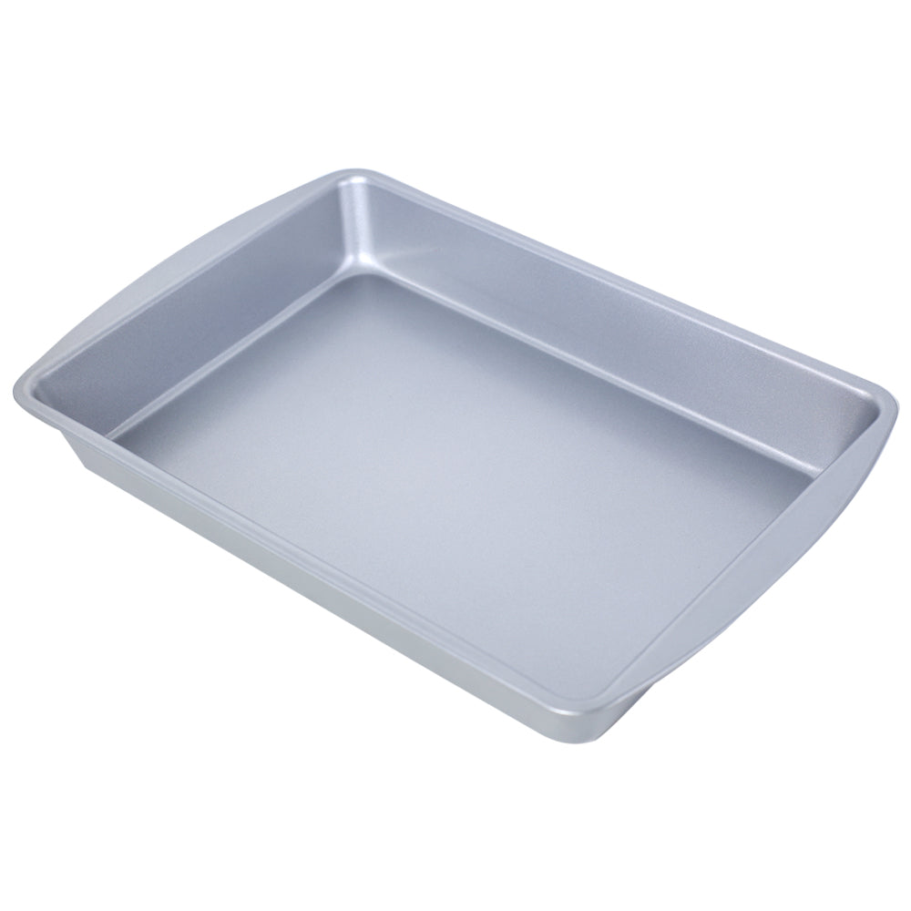 Non-Stick Deep Rectangle Tray 32 x 22cm (Grey)