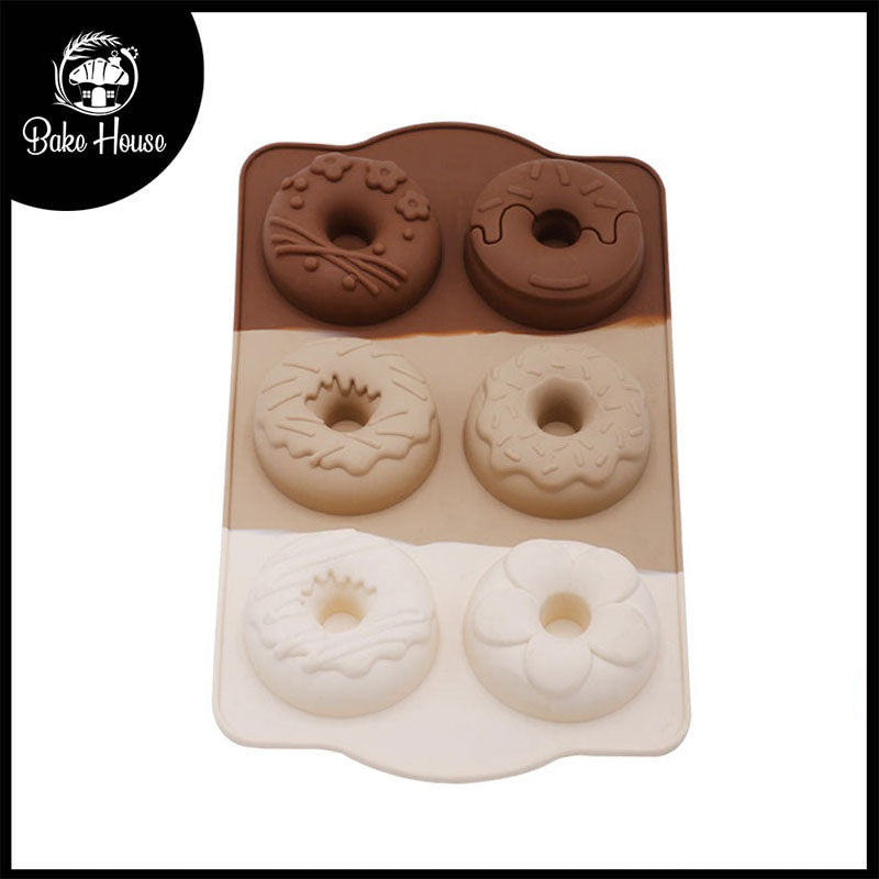 6 Different Design Donut Silicone Mold 6 Cavity