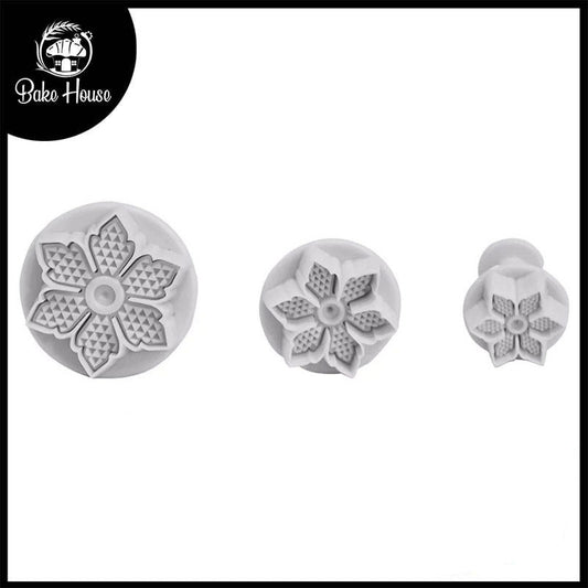 6 Petal Flower Plunger Cutter 3Pcs Set