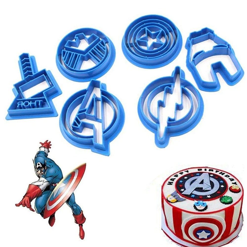 6-Piece Avengers Fondant and Cookie Cutter Set