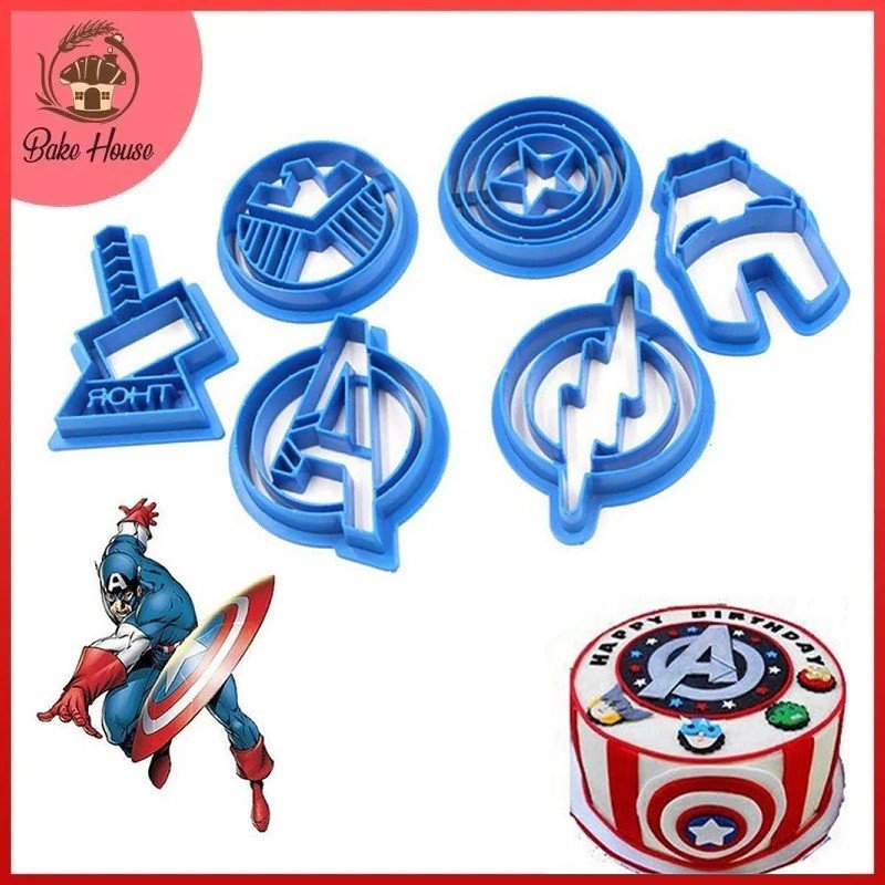 6-Piece Avengers Fondant and Cookie Cutter Set