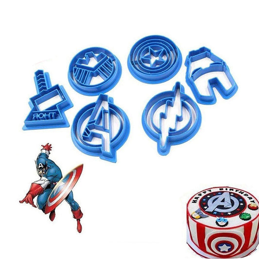 6-Piece Avengers Fondant and Cookie Cutter Set