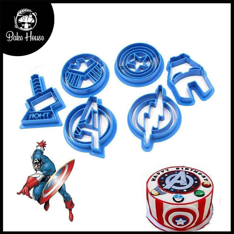 6-Piece Avengers Fondant and Cookie Cutter Set