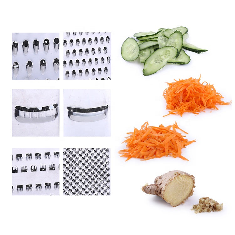 6 Sided Stainless Steel Vegetable Grater & Slicer