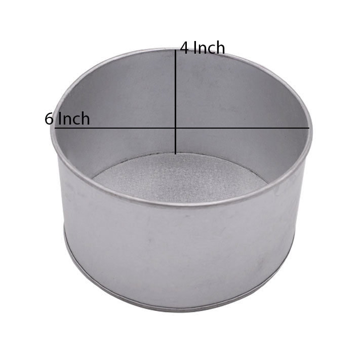 Heighted Round Cake Mold Galvanized Steel 6 X 6 X 4 Inch