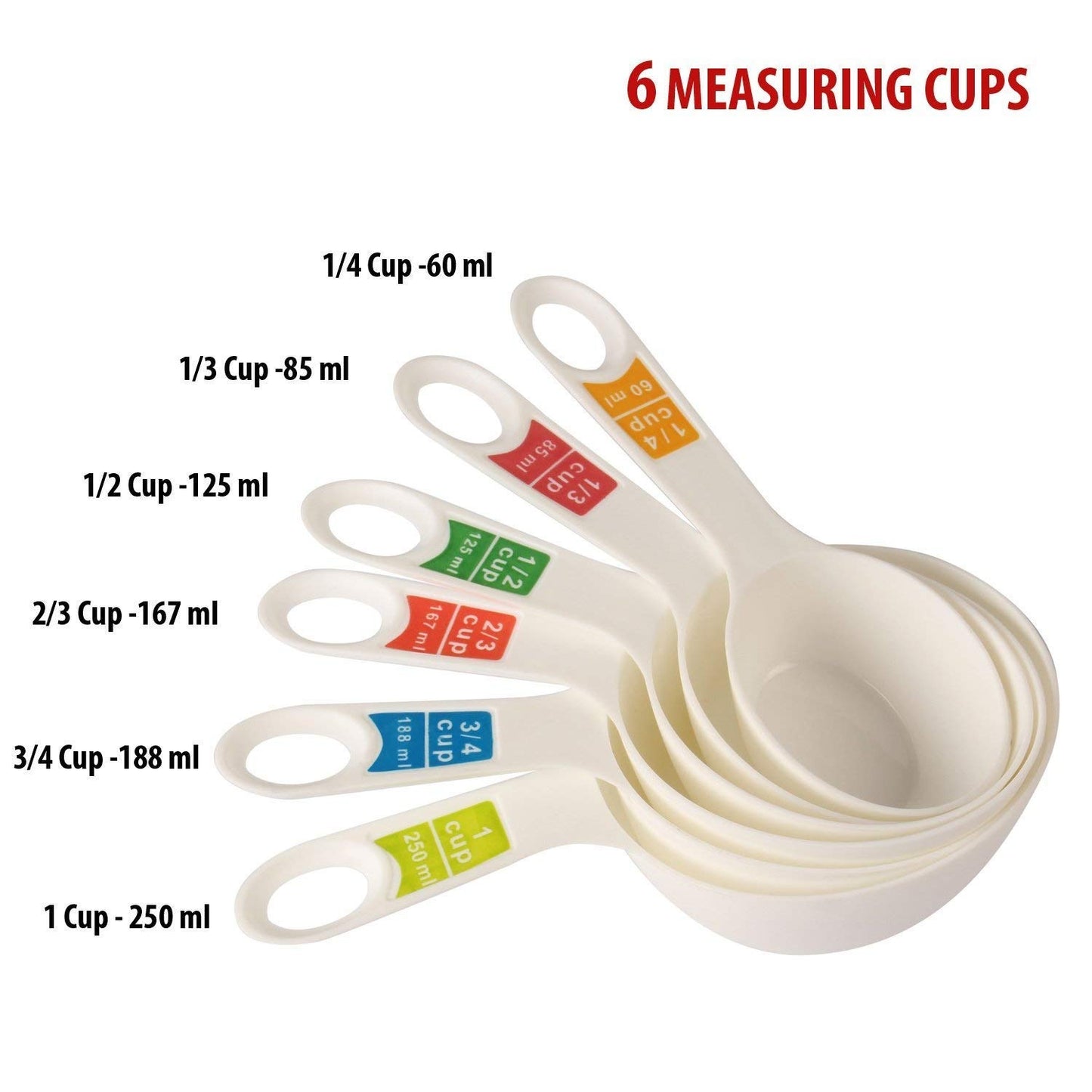 Measuring Cups & Spoons 12Pcs Set Plastic
