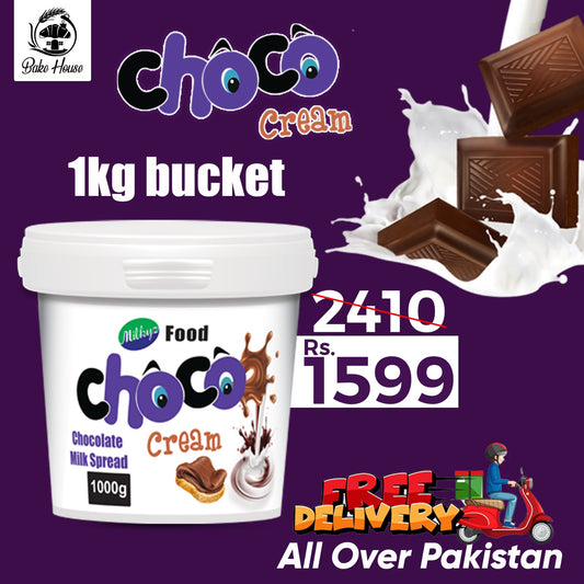 Choco Cream Chocolate Milk Spread 1KG Bucket Free Delivery All Pakistan