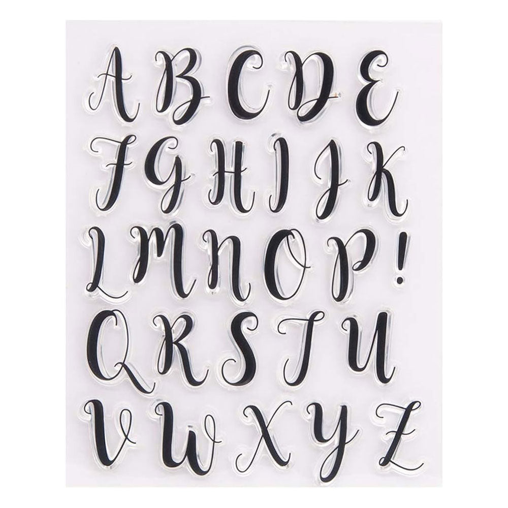 Stylish Uppercase Alphabets Silicone Rubber Stamp