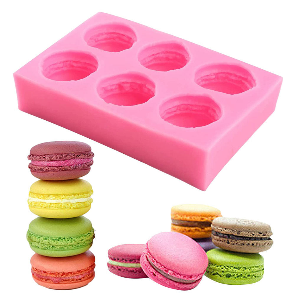 Macaron Silicone Fondant Mold 6 Cavity