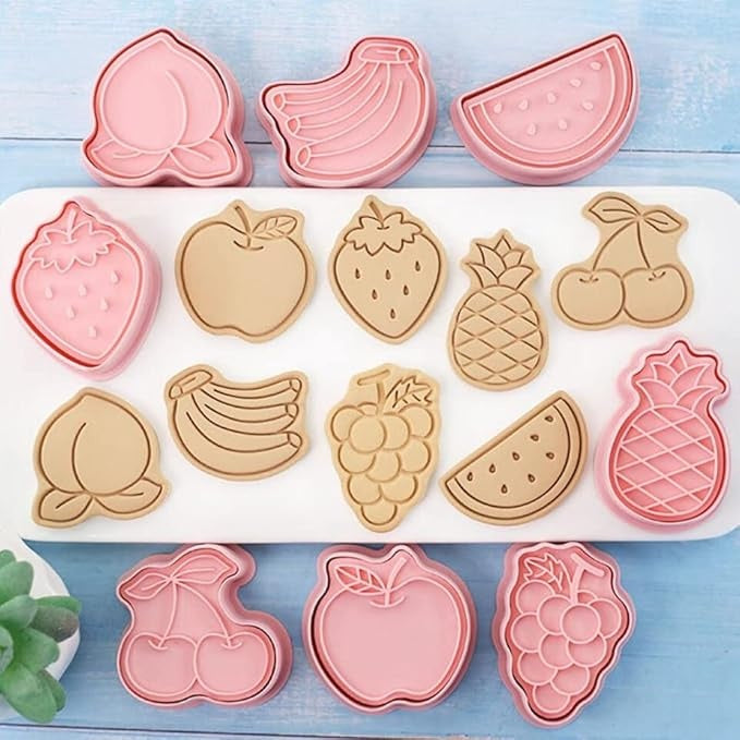 Fruits Cookie Cutters And Biscuit Mold 8Pcs Set