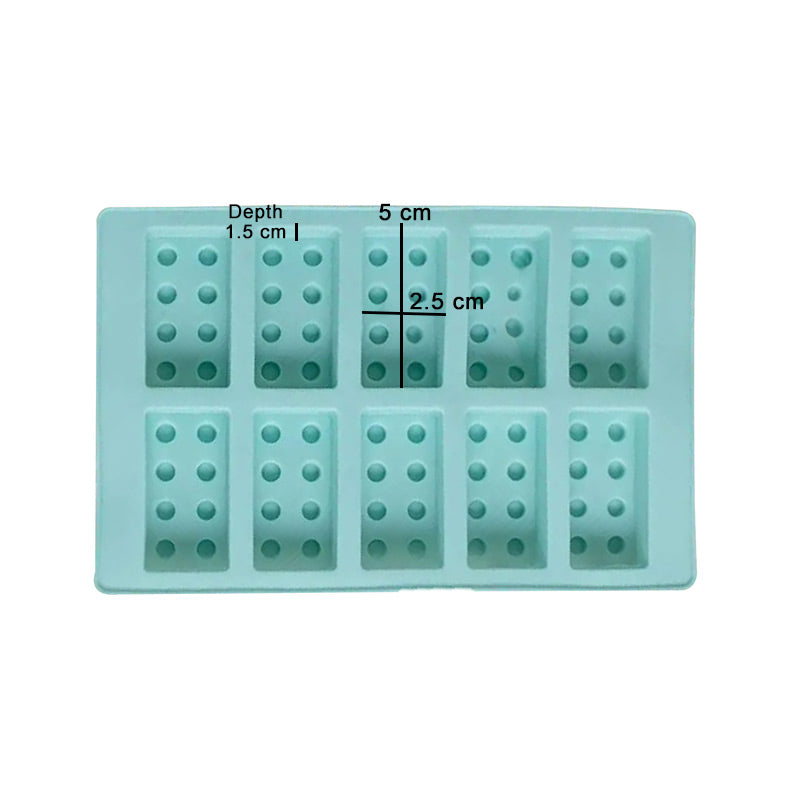 Lego Rectangle Bricks Silicone Chocolate & Fondant Mold 10 Cavity