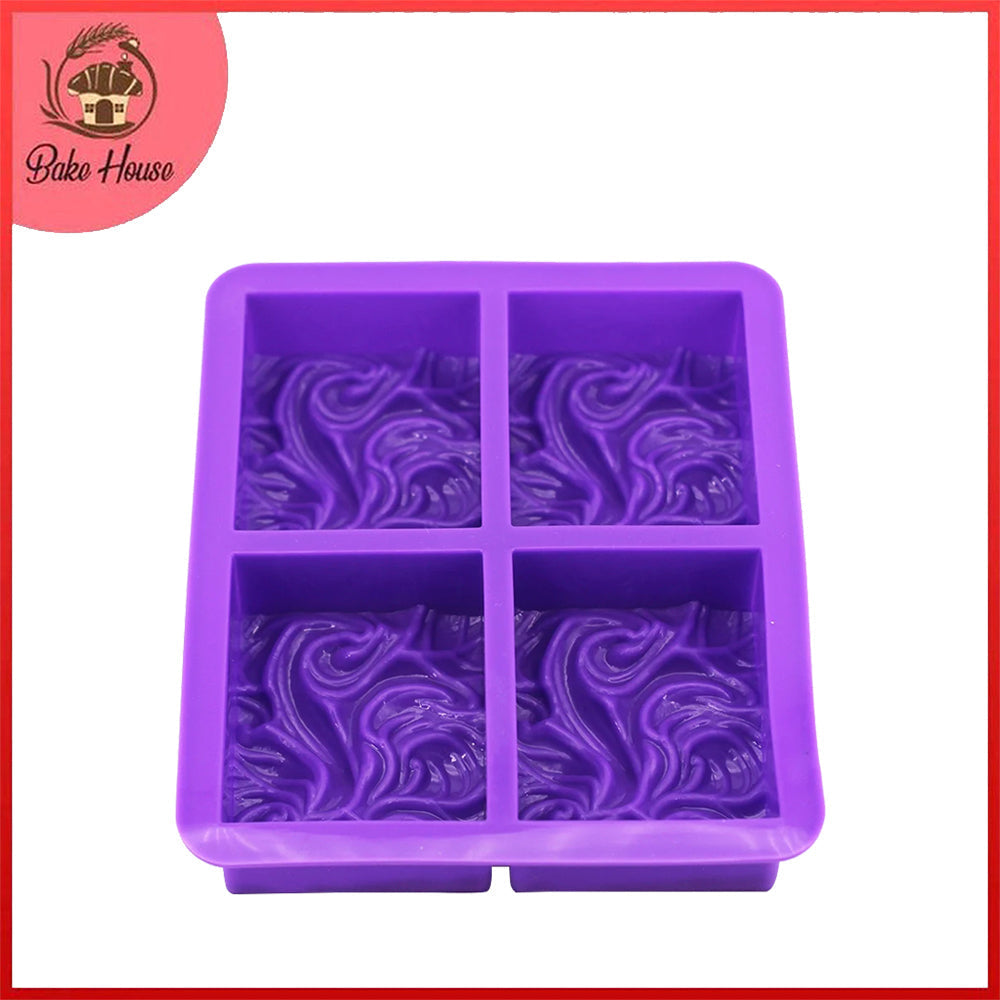 Ocean Waves Soap & Mousse Silicone Mold 4 Cavity