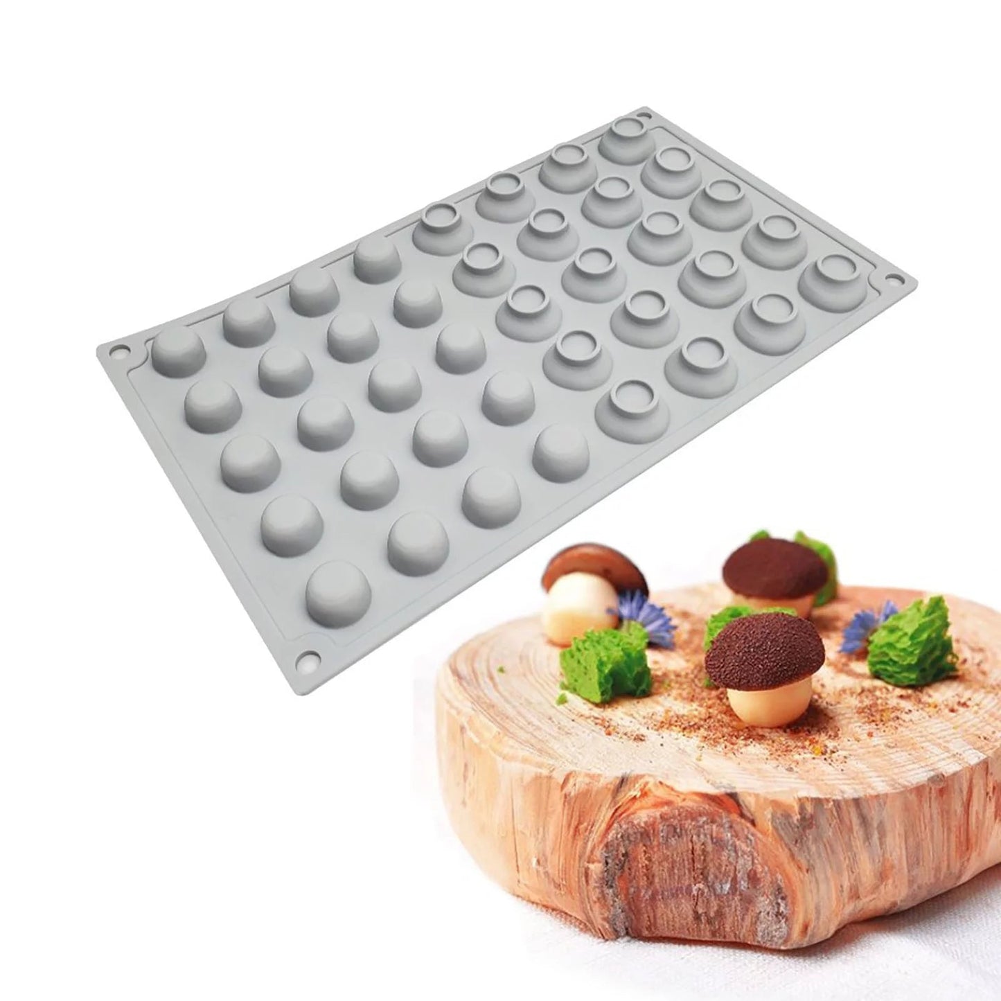 Mushroom Silicone Fondant & Chocolate Mold 40 Cavity