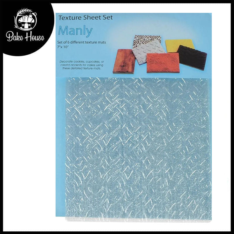 Manly Chocolate Texture Sheet Plastic 6Pcs Set