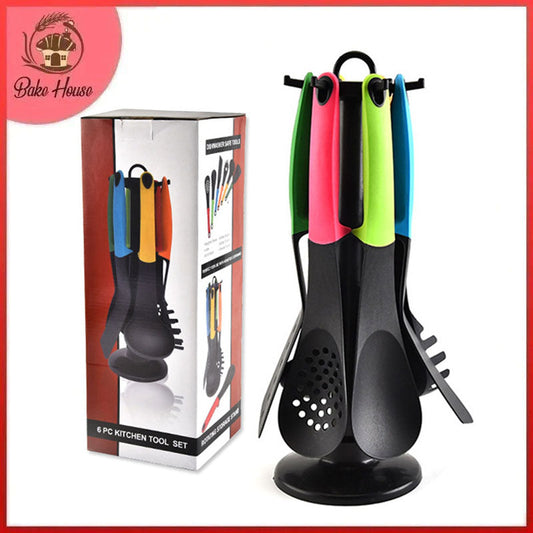 6Pcs Kitchen Tools Set With Rotating Stand